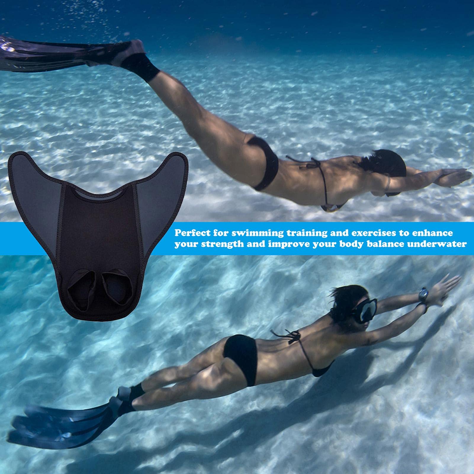 Palmes De Natation Monopalme Queue De Sirène Pour Enfants Et