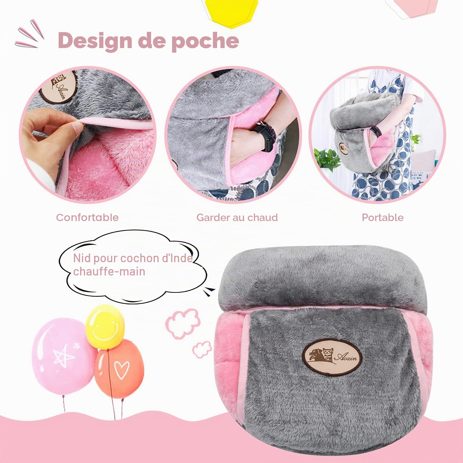 Lit pour cochon d'Inde - Polaire chaude et confortable - Pour petits animaux