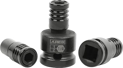 Miniatura 7 de ARES 22035 - Juego de 3 soportes para puntas de liberación rápida de grado de impacto - 14 pulgadas, 38 pulgadas y 12 pulgadas - Compatible con