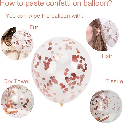 Miniatura 6 de Decoraciones de cumpleaños de oro rosa para mujer, pancarta de feliz cumpleaños para niñas, decoraciones de fiesta con globos, banderas banderines y