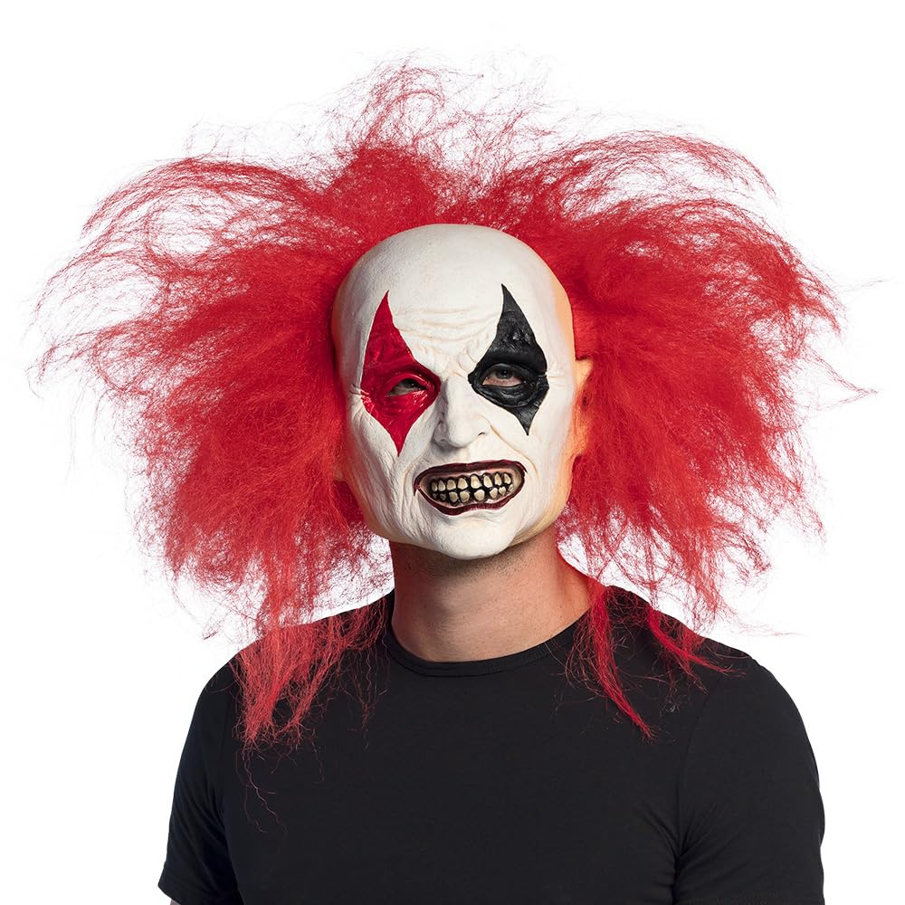 Boland 97592 Latex Head Mask Red Clown One Size