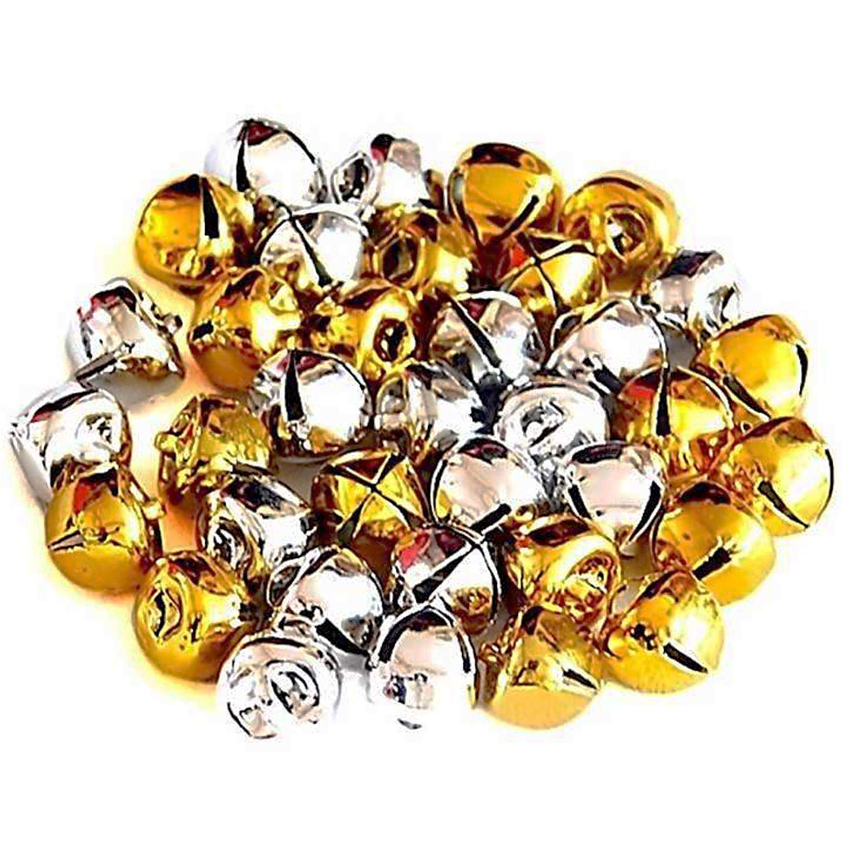 Amazing Arts And Crafts Gold, Silver Jingle Bells, 10Mm Gold And Silver 36Pcs