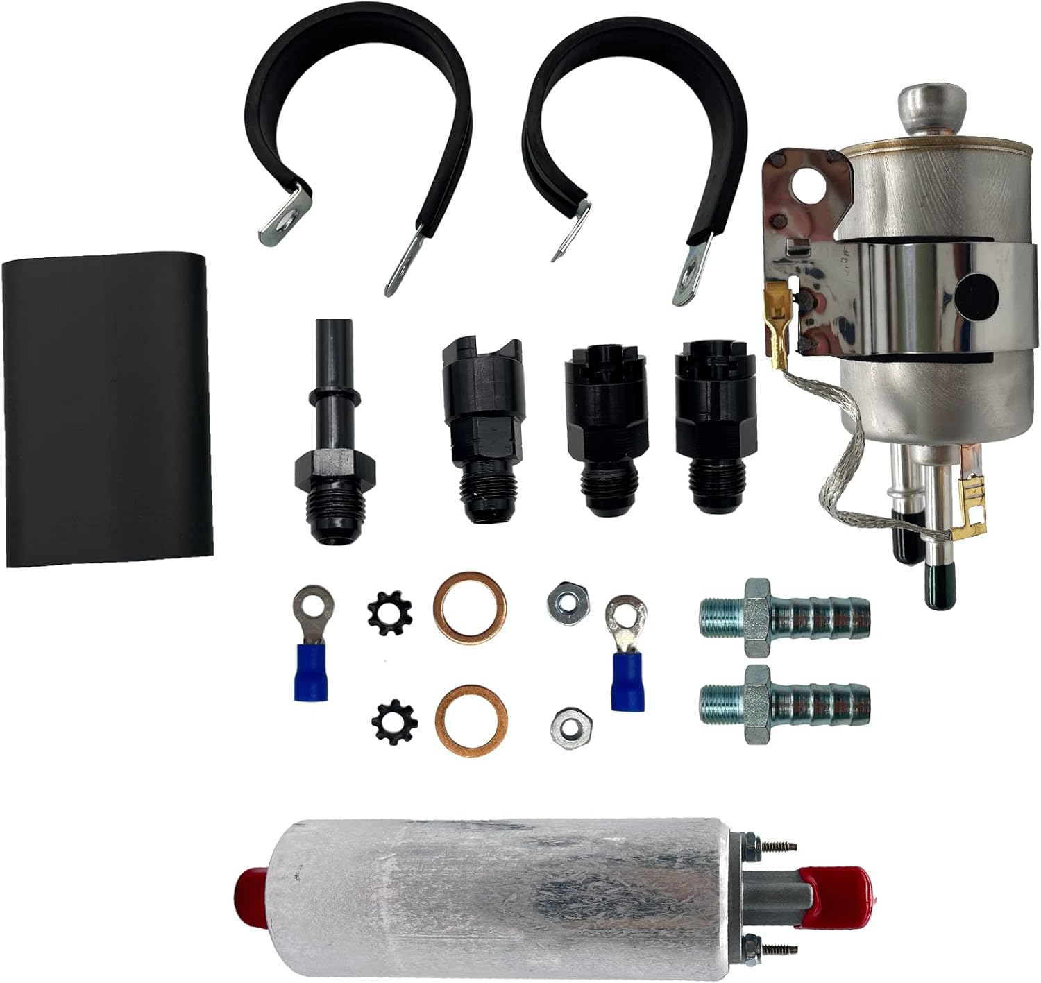 PMFCA GSL392 Inline High Pressure Fuel Pump and 58 PSI Fuel Filter Regulator GSL392