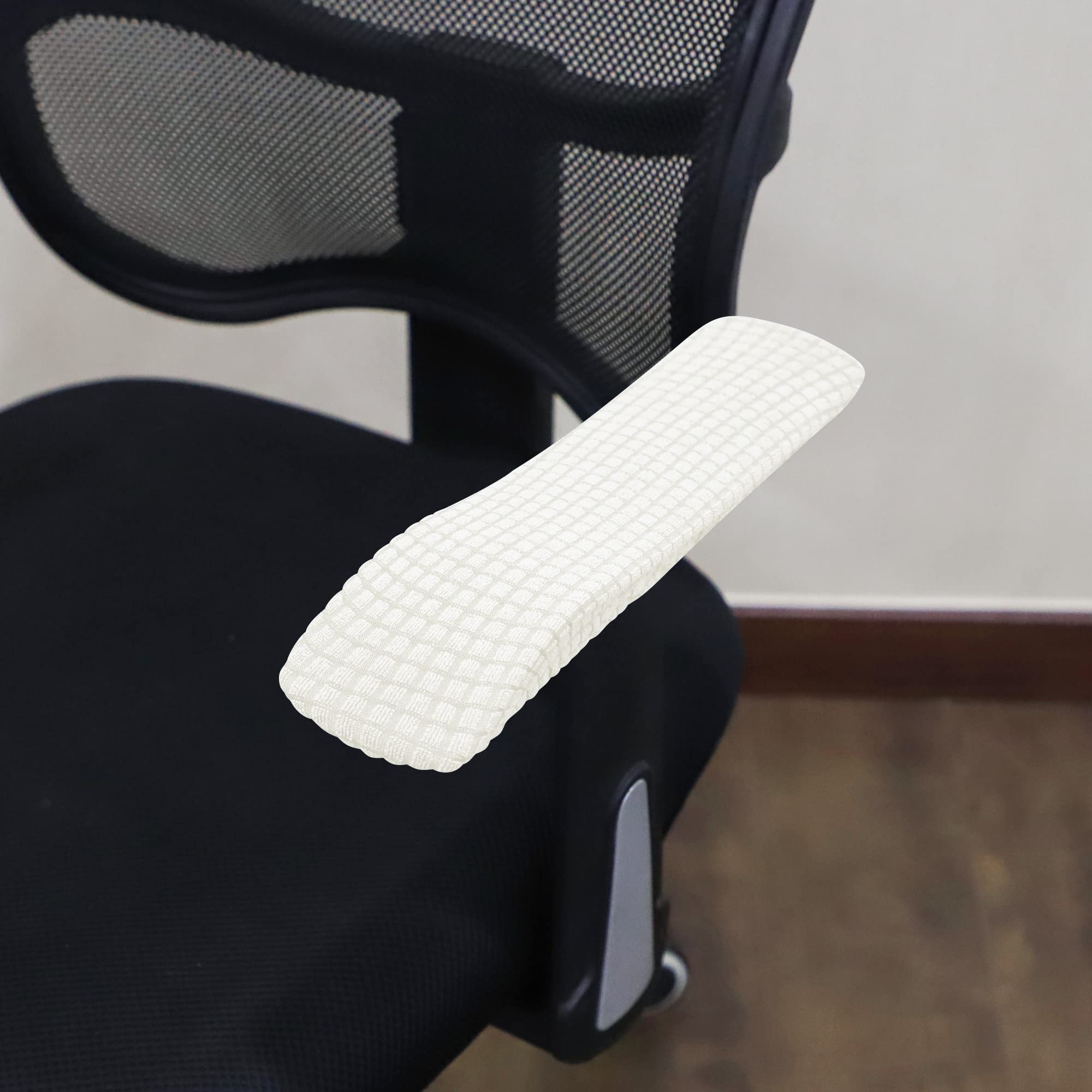 FORCHEER Housses d'accoudoirs de chaise de bureau extensibles et résistantes à l'eau en élasthanne jacquard extensible avec bande élastique pour chaise de bureau d'ordinateur, 2P-camel FORCHEER Housses d'accoudoirs de chaise de bureau extensibles et résistantes à l'eau en élasthanne jacquard extensible avec bande élastique pour chaise de bureau d'ordinateur, 2P-camel