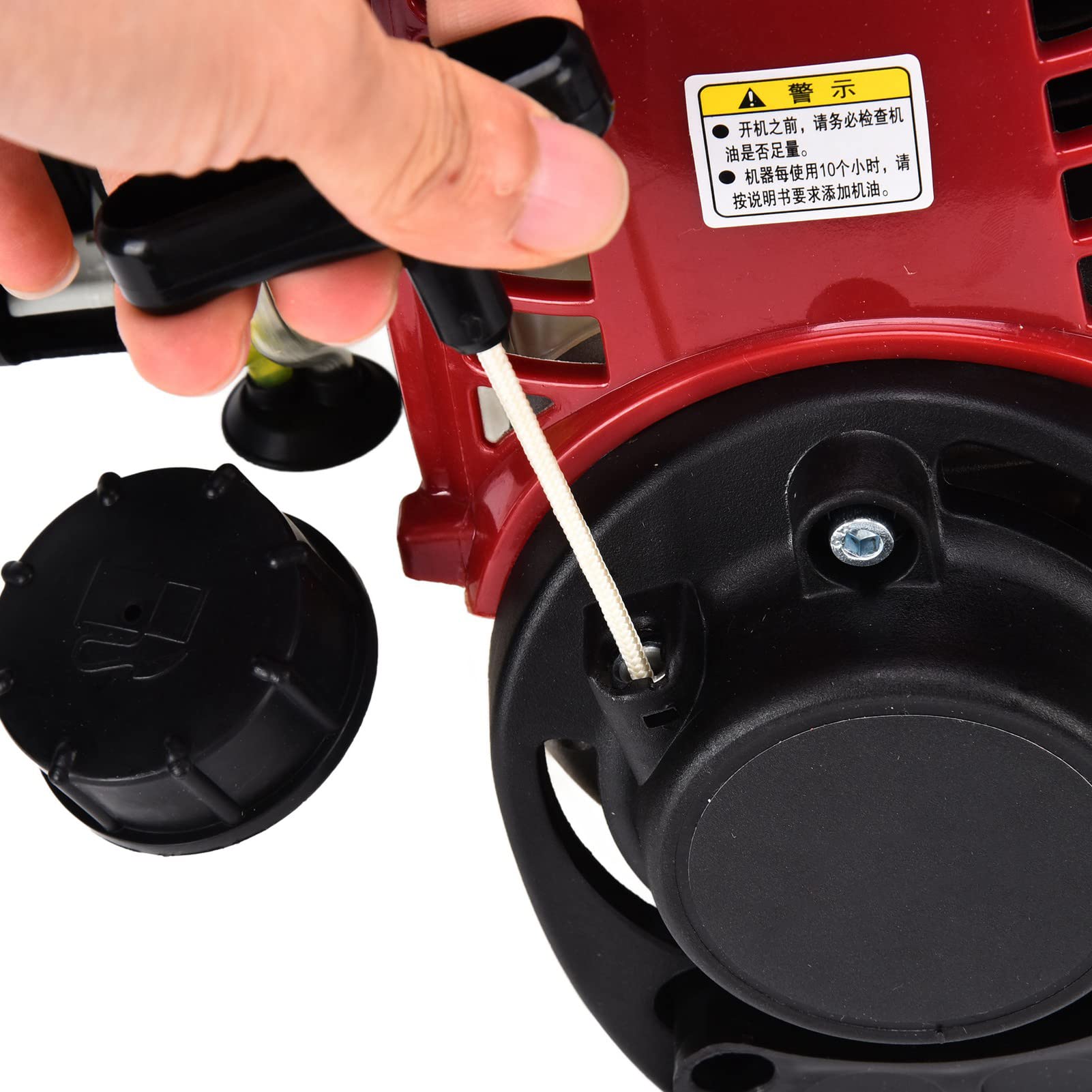 Fdit Motor Desbrozadora de 4 Tiempos de 35,8 CC, Repuesto de Motor de Gasolina para Cortadora de Césped GX35, Tanque de 1,0 KW, 650ml, ABS, Hierro y Aluminio