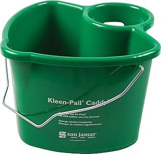 San Jamar KP500 Kleen-Pail Commercial Cleaning Caddy System, Green