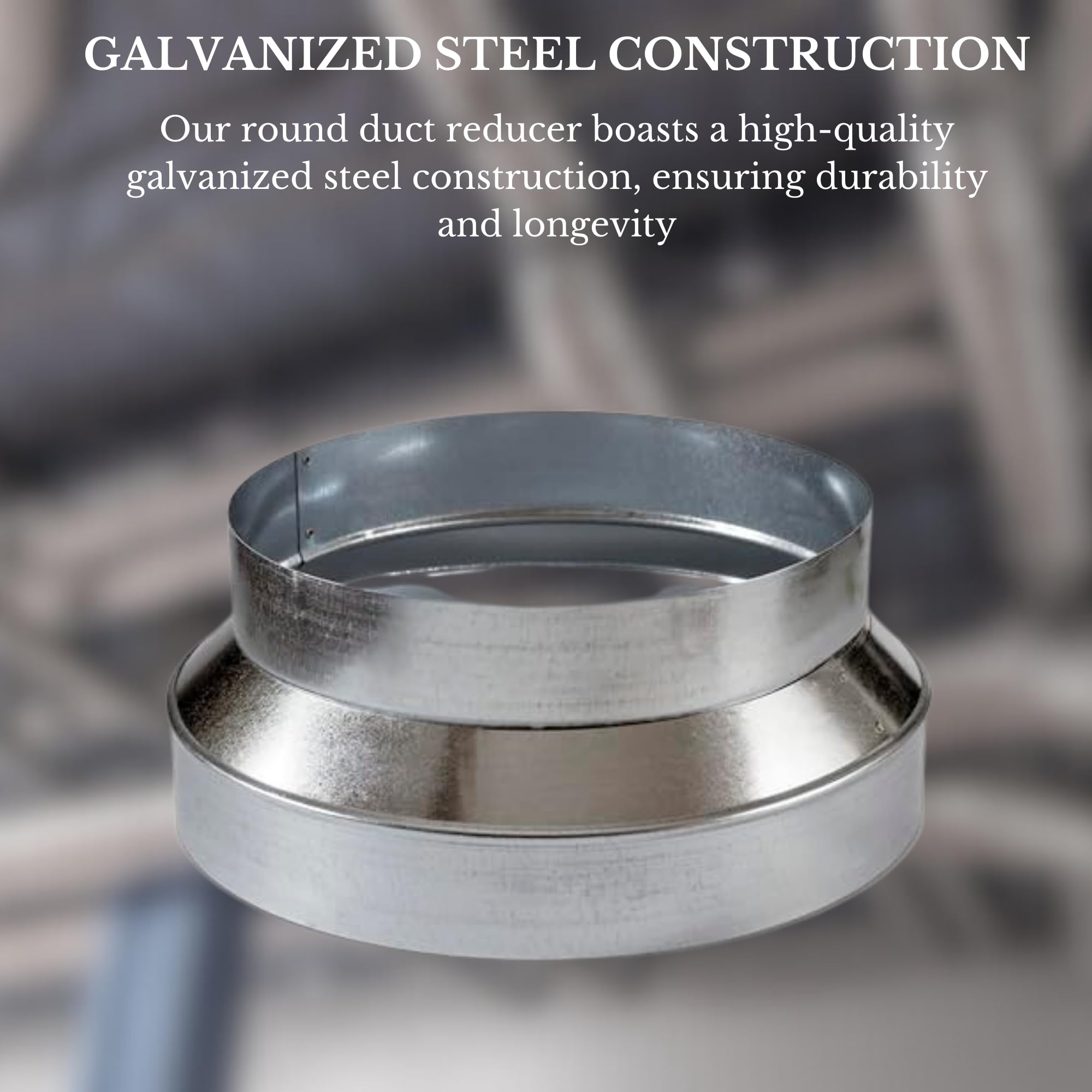 Inch Flexible Duct Pcs Galvanized Steel Round Air Duct Reducer