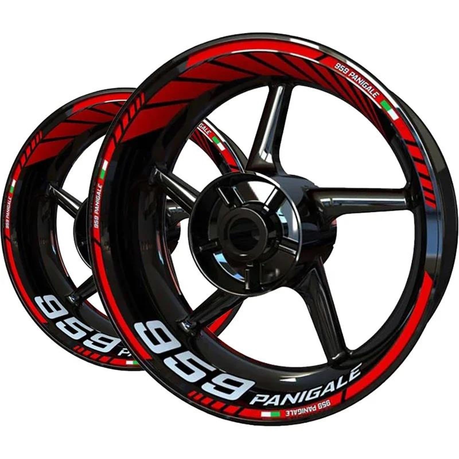 Motorrad-Radnabenaufkleber Motorrad-Felgenaufkleber Für Ducati Panigale 959. Felgenaufkleber, Radnabenaufkleber, Reflektierende Felgenaufkleber Felgenrandaufkleber(Farbe 2)
