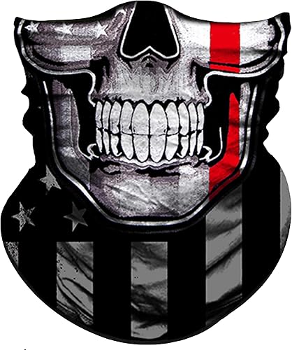 Miniatura 230 de Obacle - Media máscara de calavera, para protección contra el viento, el sol, sin costuras, 3D, para hombres, mujeres, duradera, delgada, Hombres