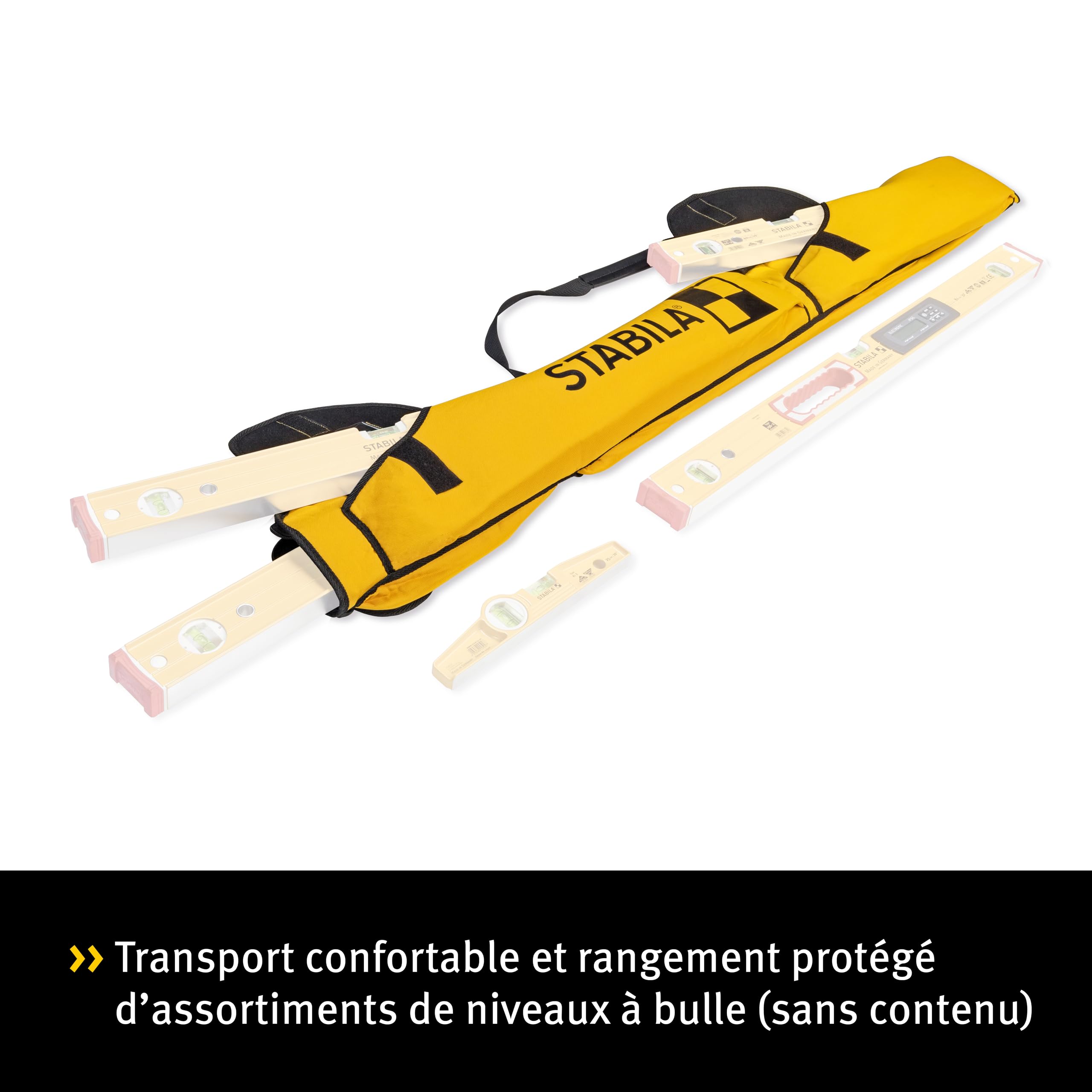 STABILA Sacoche combinée pour NIveau LCC-6-200 (pour 6 niveaux de 25 à 200 cm)