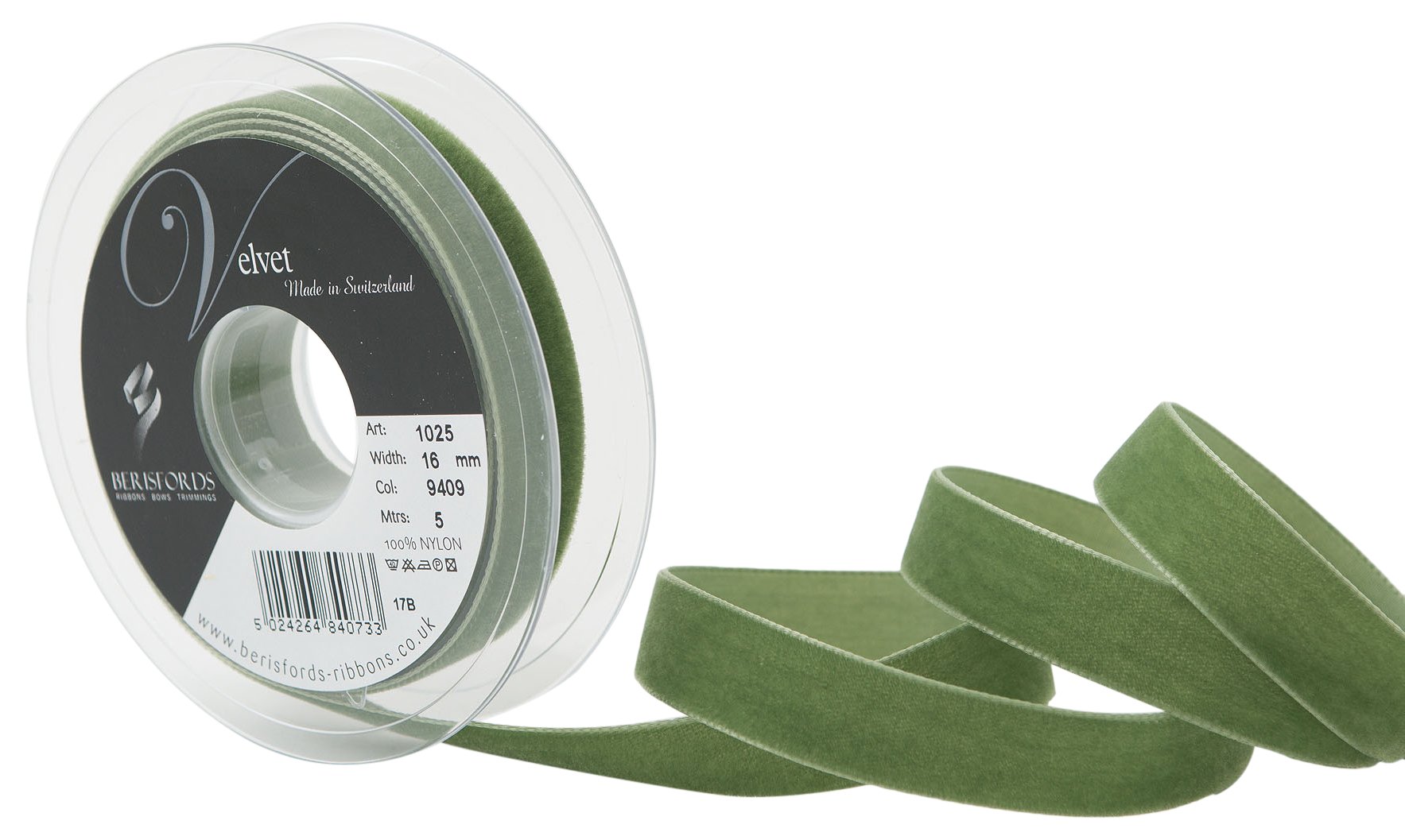 Berisfords Velvet Ribbon, Bocage, 102 x 21 x 102 cm