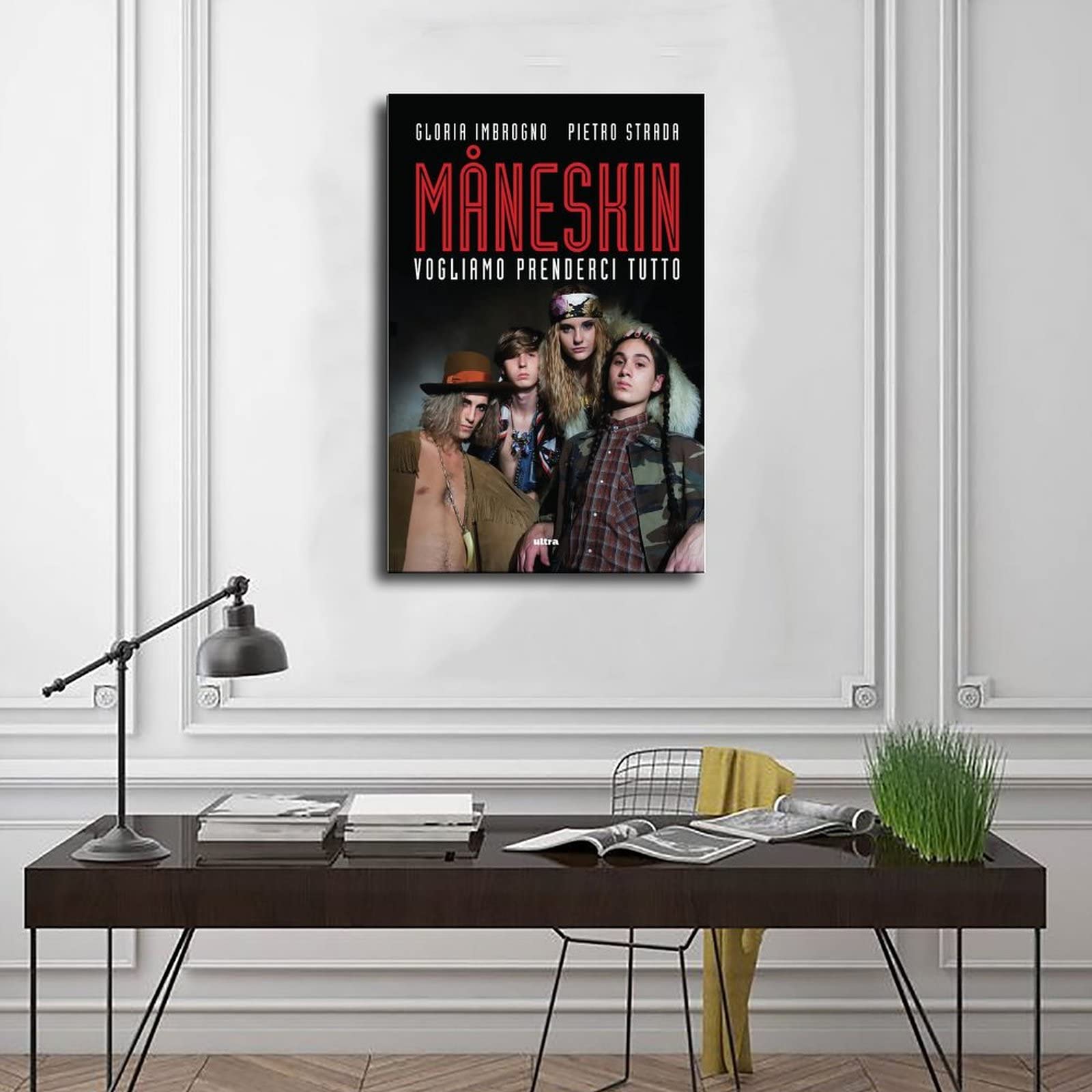 1 poster su tela Måneskin (1), decorazione artistica da parete per soggiorno, camera da letto, senza cornice, 30 x 45 cm