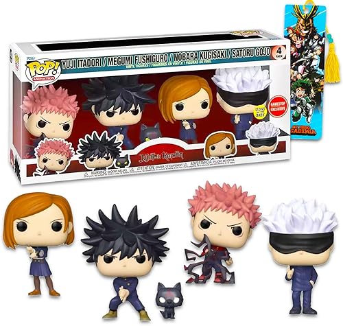 Miniatura 1 de Jujutsu Kaisen Funko Pop Set - Bundle with JJK Funko Pops Including Yuji Itadori, Megumi Fushiguro, Nobara Kugiaki, Satoru Gojo Plus Phone Wallet