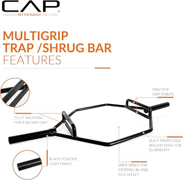 CAP Barbell Olympic Trap Bar | Multiple Grip Options