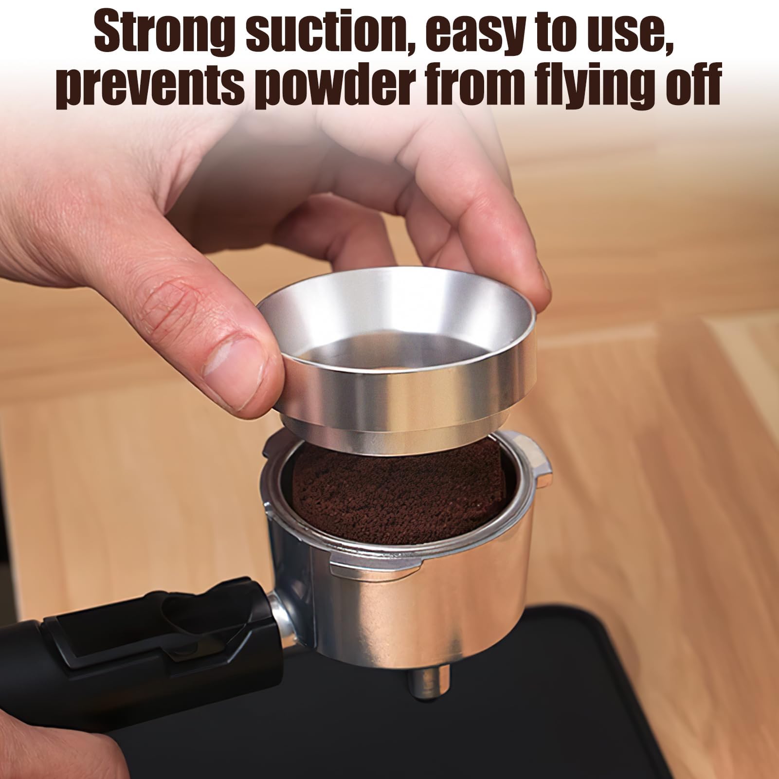 Anneau De Dosage 51 Mm Magnétique Pour Porte-filtre Espresso - Aluminium, 8 Aimants - Évite Les Pertes De Café, Facile à Nettoyer