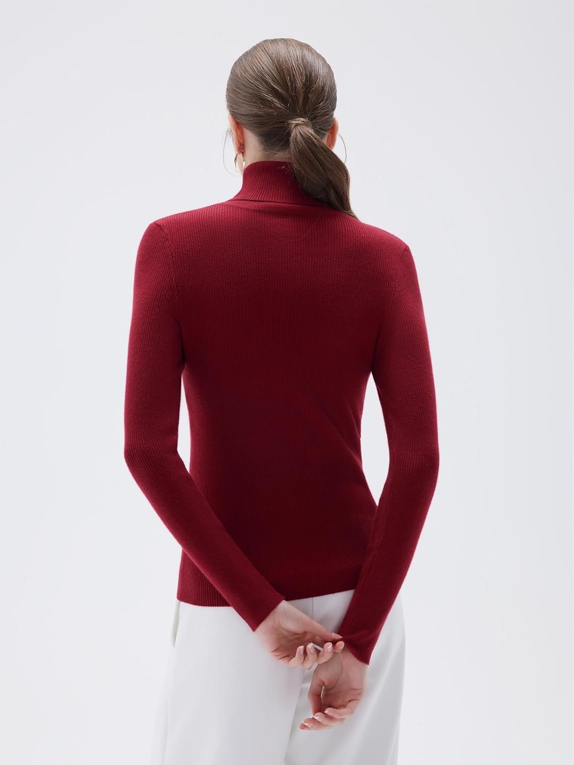 SUUKSESS Women Turtleneck Cashmere Blend Sweater Long Sleeve Shirts Fall Basic Thermal Tops Winter Clothes - Image 5