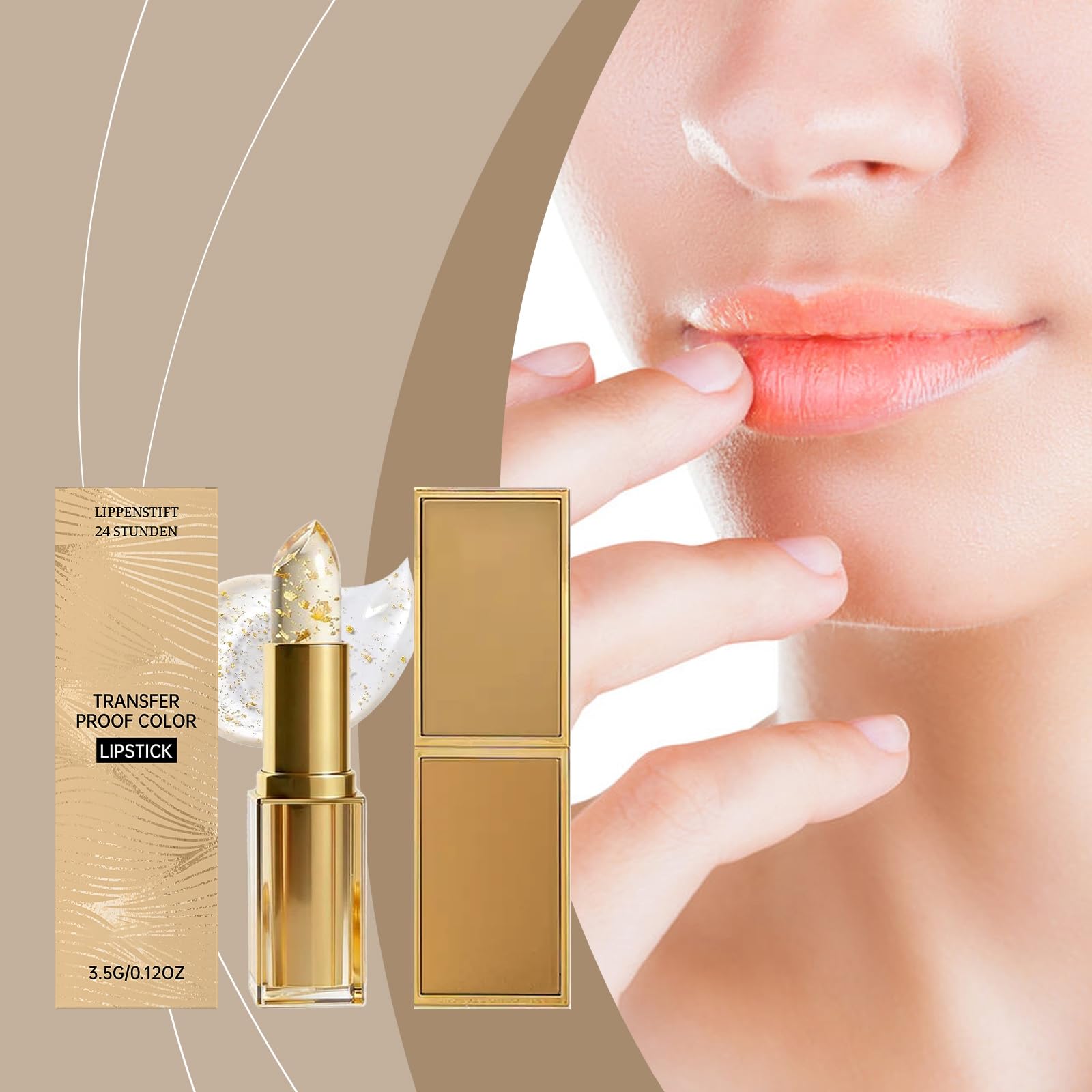 Lápiz labial adaptativo de PH, 2026 Beauty Lipstick 24 horas de duración, ilumina el color de los labios, hidrata y previene el agrietamiento del lápiz labial, rápido a un tono perfecto (1 unidad) — view 2