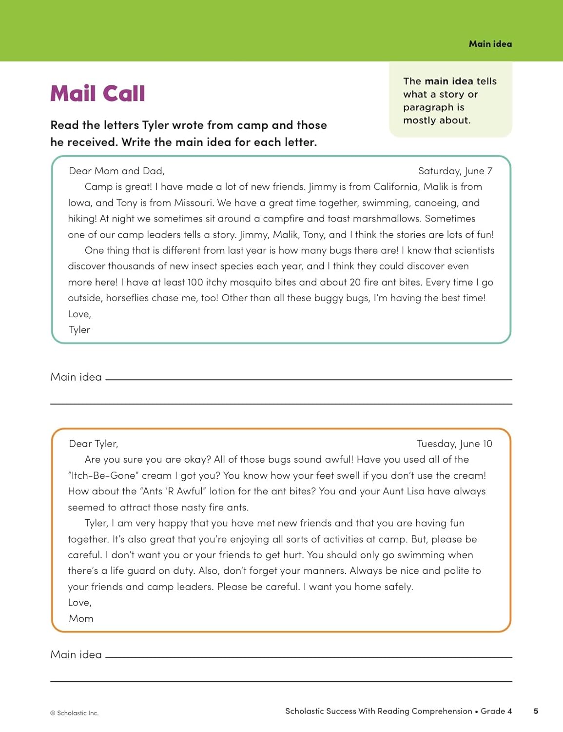 Scholastic Success with Reading Comprehension Grade 4 Workbook