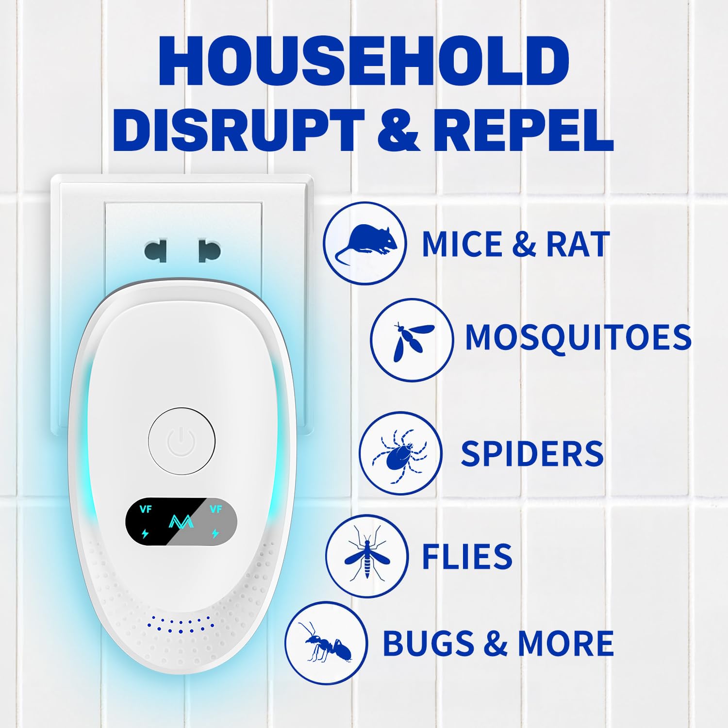 Padonco Ultrasonic Pest Repeller Plug In – 4 Pack Mouse & Rodent Repellent for Home, Garage & Attic, Electronic Rat Control Device for Mice, Ants & Spiders, Safe for Pets & Children — view 3