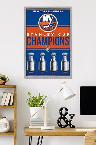 Miniatura 6 de Trends International NHL New York Islanders - Póster de pared de Champions 23, 14.72 x 22.37 pulgadas, versión premium sin marco