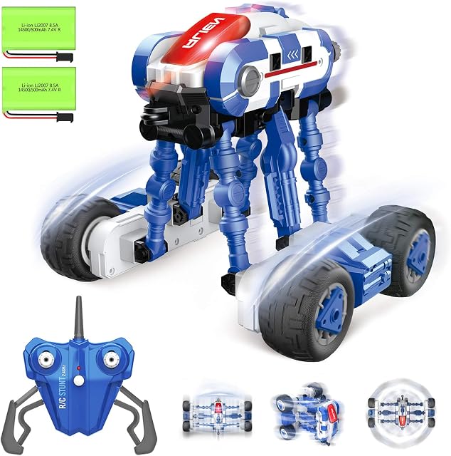 anysun RC Car, Remote Control Car 2.4GHz 4WD 360° Flips Rotating, High Speed Transform Stunt Car, LED Headlights Racing Car for Kids, Great for Christmas Birthday Gift
