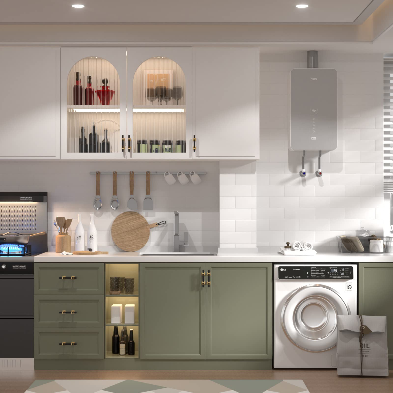 goldenwarm Cabinet Handles Black and Gold Cabinet Pulls 3 Inch Brushed Brass Drawer Pulls Handware for Kitchen, Gold Rustic Square Cabinet Pulls,76mm 10 Pack