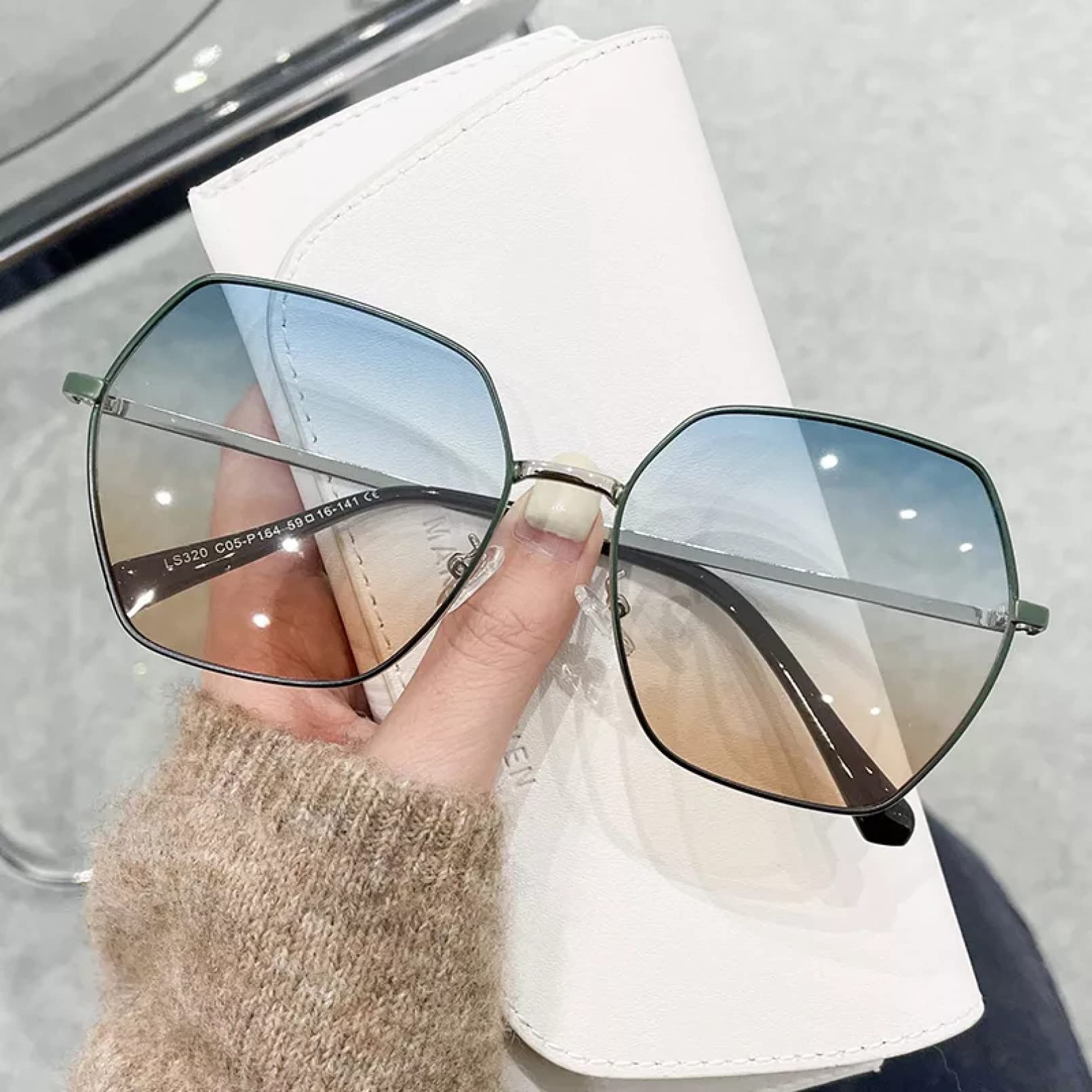 Gafas de sol de los hombres de las señoras universales polarizadas gafas de sol Accesorios de viaje al aire libre gafas de los hombres gafas cuadradas