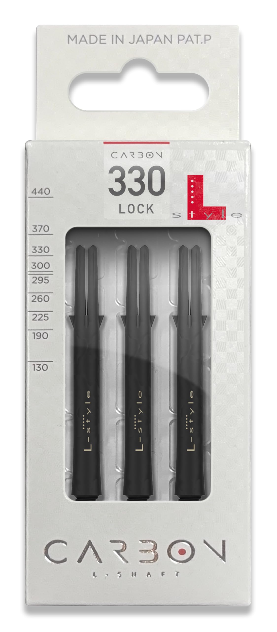 L-style L-Shaft Carbon Locked Dart Shafts – Lightweight Carbon Shafts for Soft Tip &amp; Steel Tip Darts – Set of 3