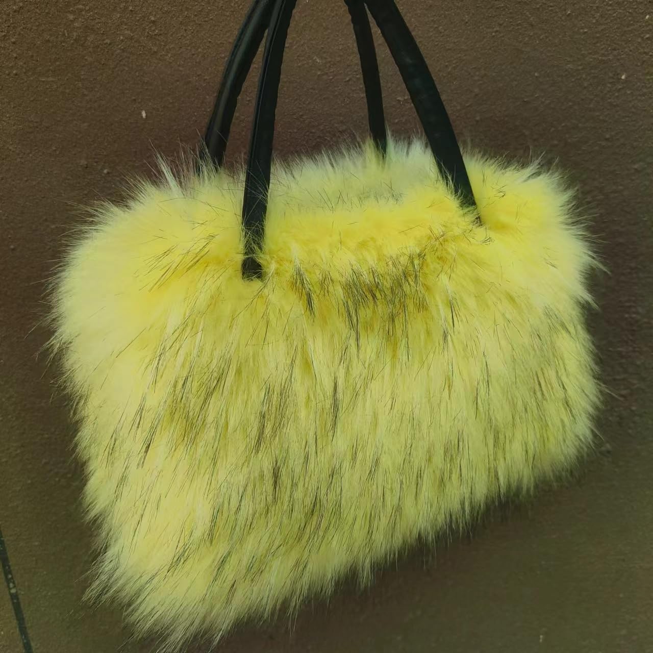 Women's Shoulder Handbags Faux Fur Tote Bag Fluffy Satchel Handbags for Women, Mom, Friend, Bridesmaids