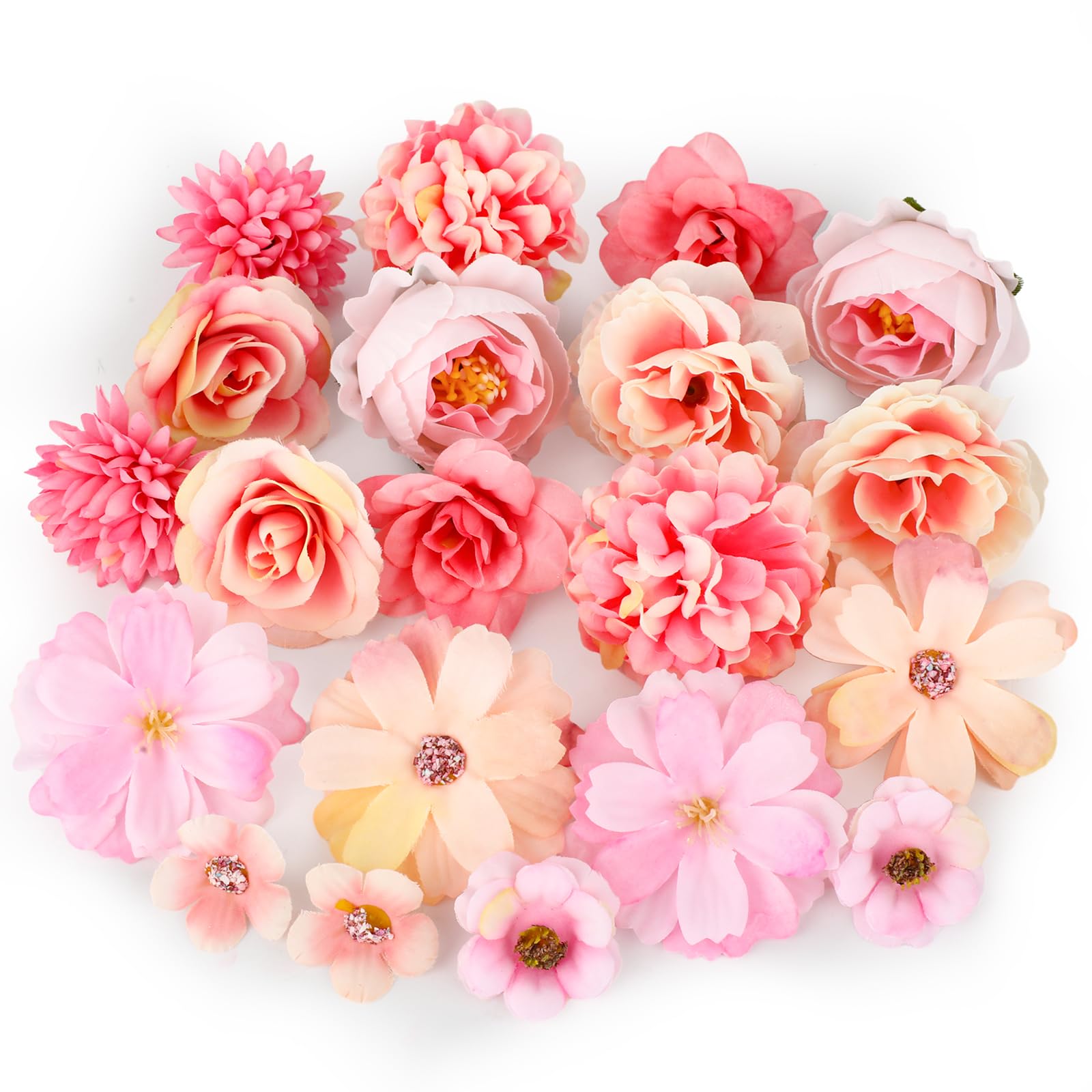 MWOOT 20 Pcs Artificial Flower Heads