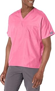 Cherokee Scrubs for Women and Men Unisex V-Neck Tunic Nursing Scrub Top with Chest Pocket, Tuckable Durable Fabric – 4777