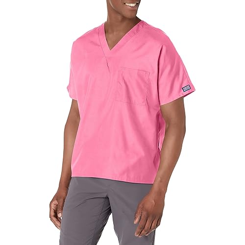 Cherokee Scrubs for Women and Men Unisex V-Neck Tunic Nursing Scrub Top with Chest Pocket, Tuckable Durable Fabric – 4777