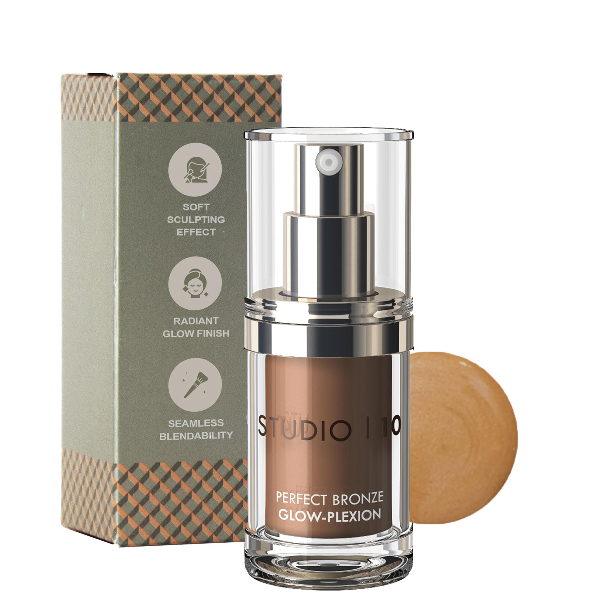 Studio10 Perfect Bronze Glow Plexion Face Bronzer und Highlighter für reife, trockene oder strukturierte Haut ohne schimmerndes Finish