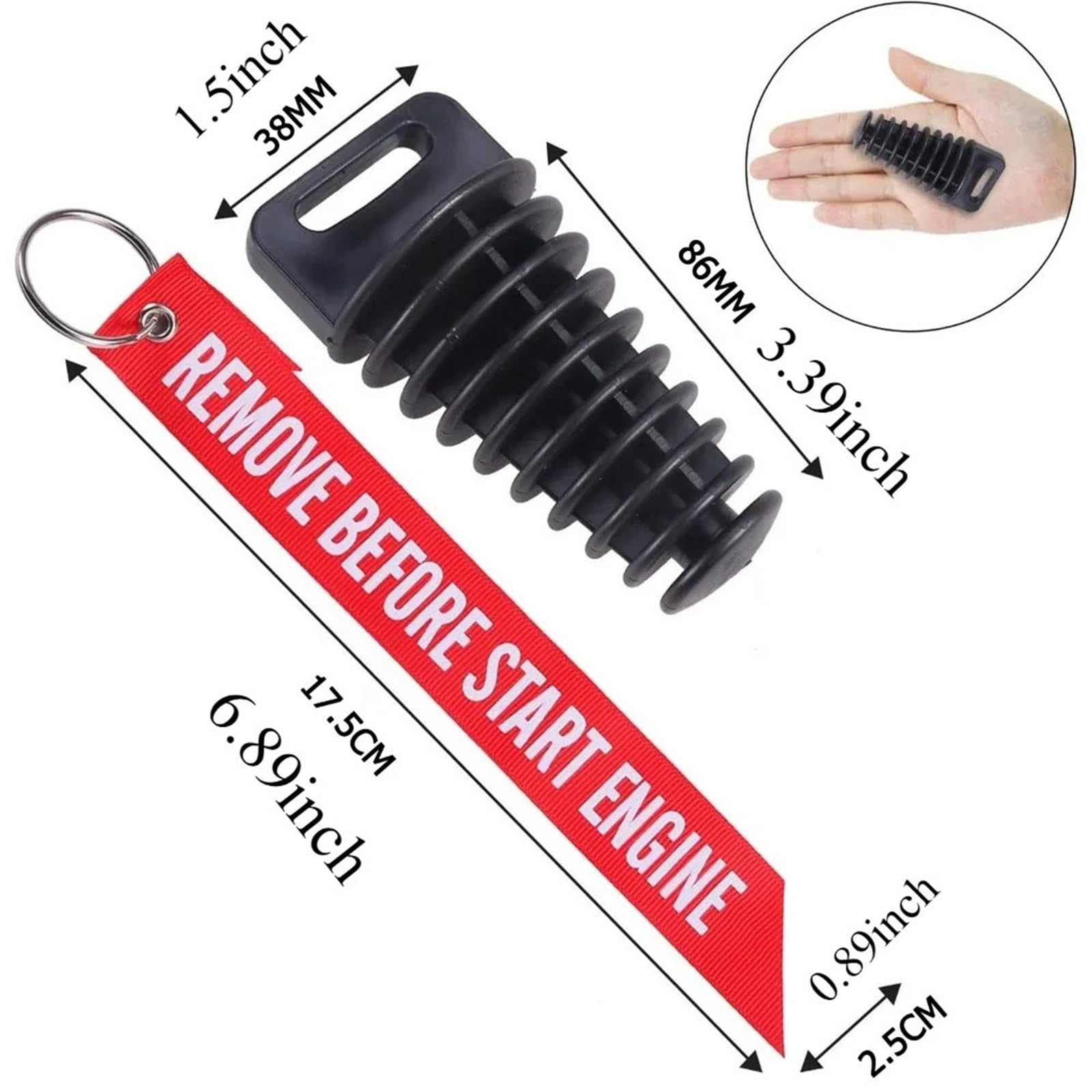 końcówka wydechu 2 szt. 1,07 "-1,85" zatyczka rury wydechowej motocykla tłumik wstążka do mycia korek ochronny Off-road klamra kluczy układ wydechowy samochodowy