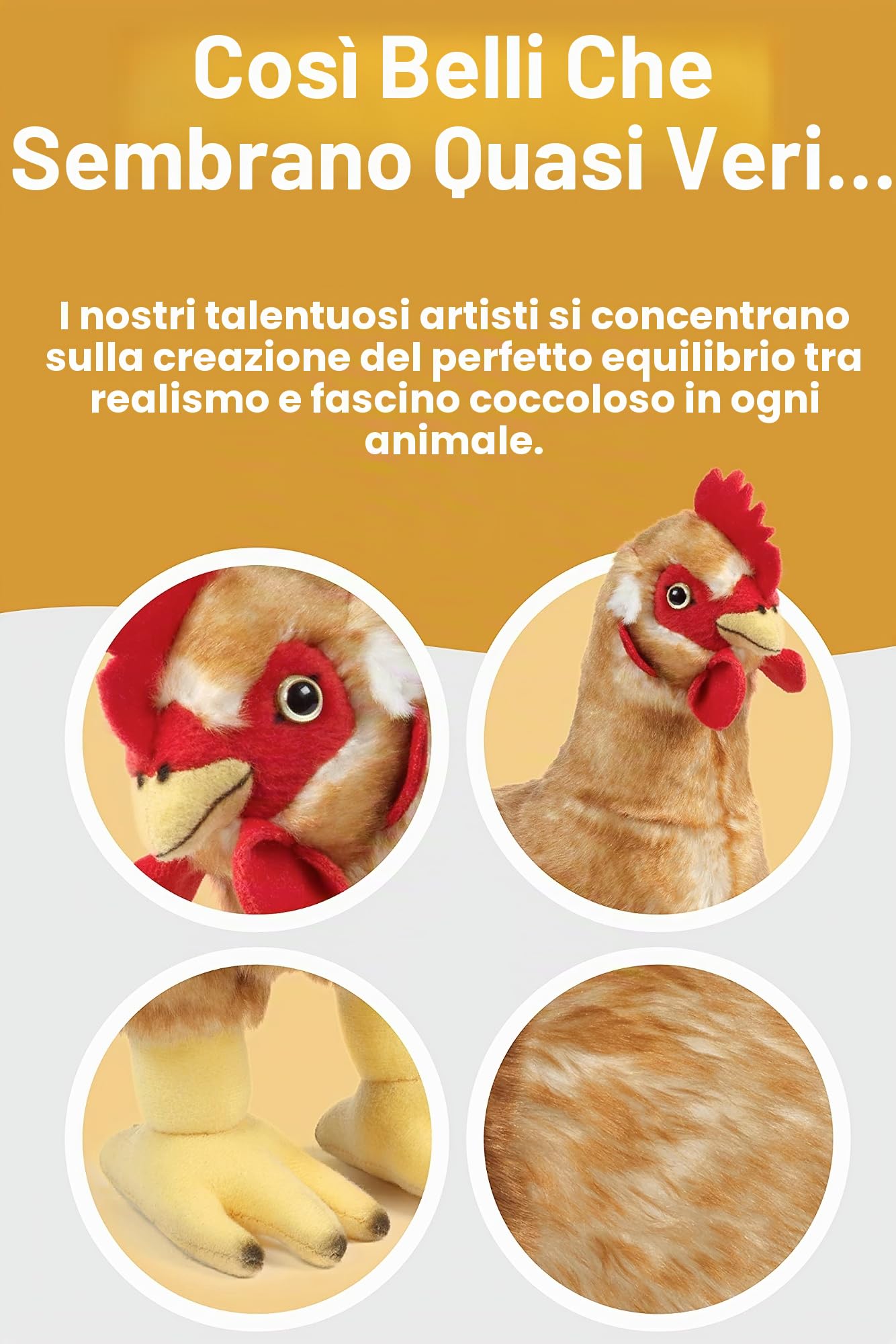 Living Nature, Peluche Farm Uccelli, polli e Anatre, Colore Unknown, AN378