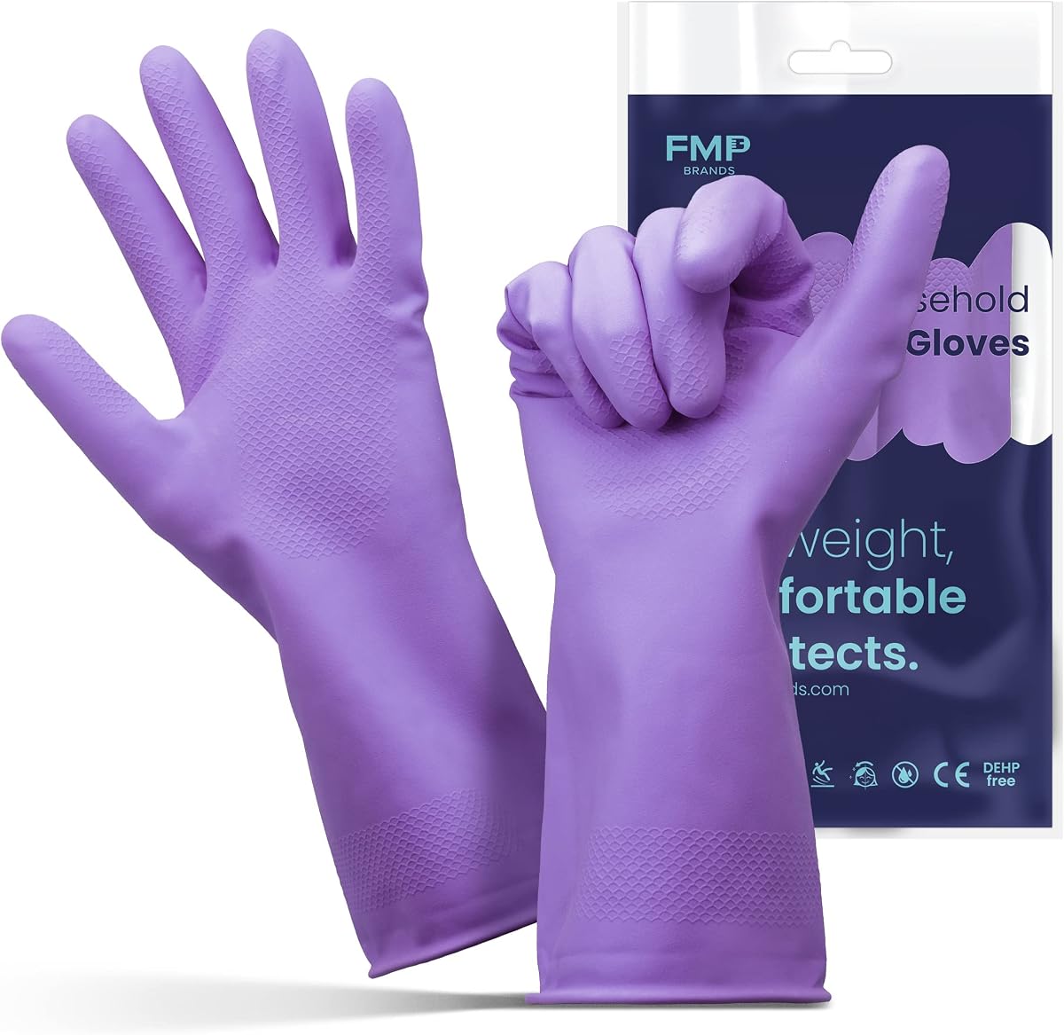 3/6/12/60 Pairs Cleaning Gloves, Waterproof Rubber Gloves for Washing Dishes, Non-Slip Latex Dishwashing Gloves