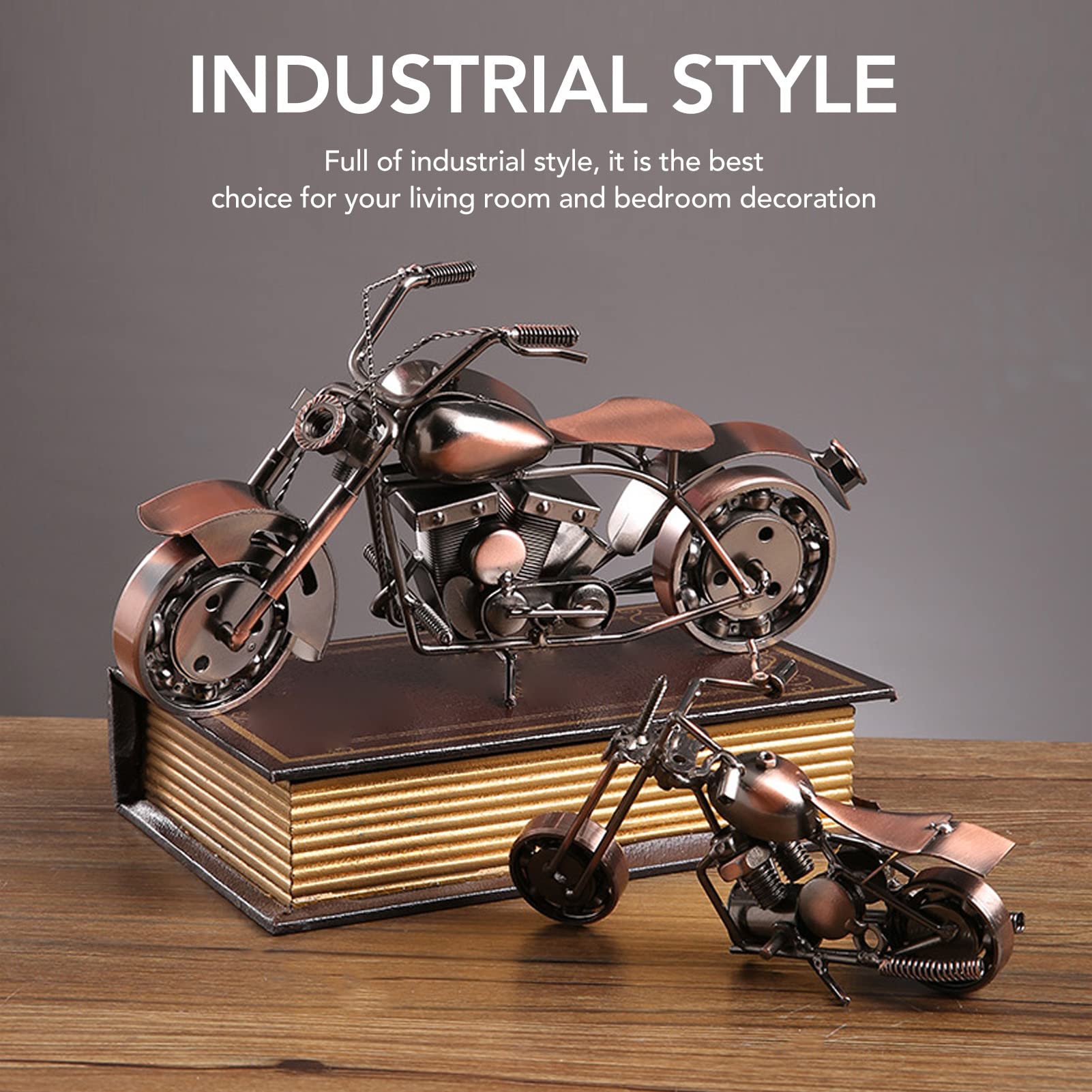 Ornements de Moto en Métal, Décoration Rétro de Collection d'art Décoratif pour la Chambre à Coucher de Salon