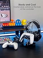 Vista 2 de OAPRIRE Headset and Controller Stand, Space-Saving 2 Tier Game Controller Holder, Acrylic Controller and Headset Stand for Desktop, Universal Design