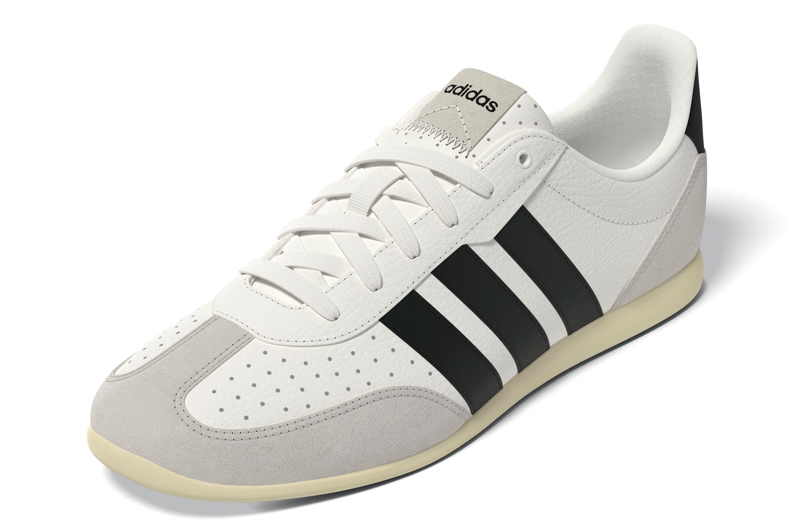 adidas Men's Barreda Lo Shoes, Core White/Core Black/Warm Vanilla, 12 UK