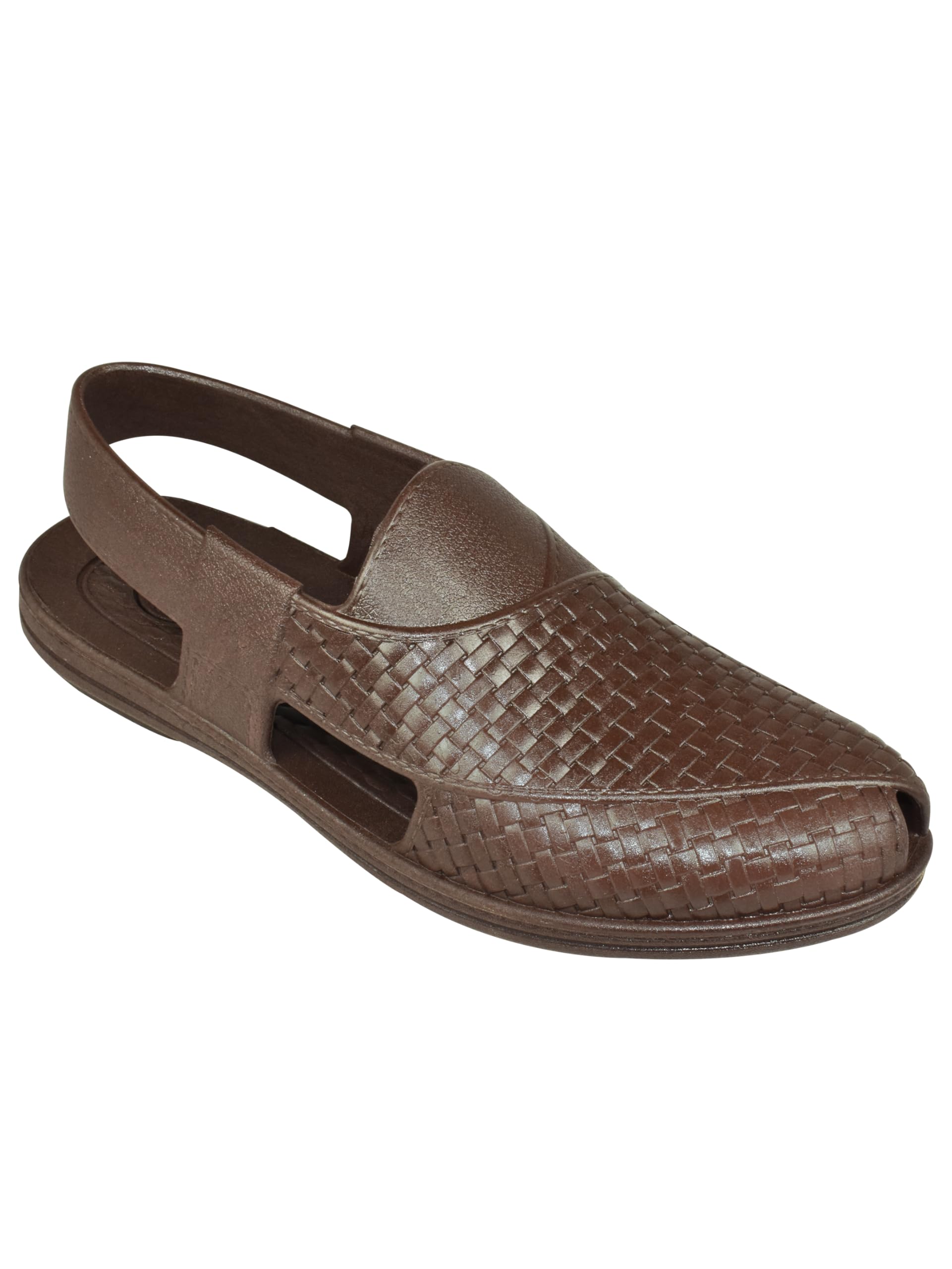 ajanta Basket Weave PVC Waterproof Anti-skid Ethnic Peshawari Sandal for Men| Lightweight Slip On Shoes for Wedding|Party|Occasions|Fashion-picture-15
