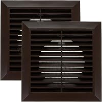 Vent Systems 100mm Kültéri Szellőzőrács 2db - Fürdőszobai Elszívó Fedél - Rovar, Madár és Rágcsálóvédelem - Barna Műanyag Szellőzőnyílás 10c 1