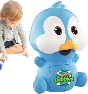 Bubble Machine for Parties - Yellow Duck Bubble Machine,Automatic Cartoon Dinosaur Bubble Blower Colorful Bubble Maker with Bubble Solutions Birthday Party Gift Outdoor Toys for Kids Troonz