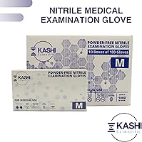 Vista 8 de Kashi Scientific Guantes desechables de nitrilo para examen médico, sin polvo ni látex, guante azul de 4 mil sin látex, guantes aptos