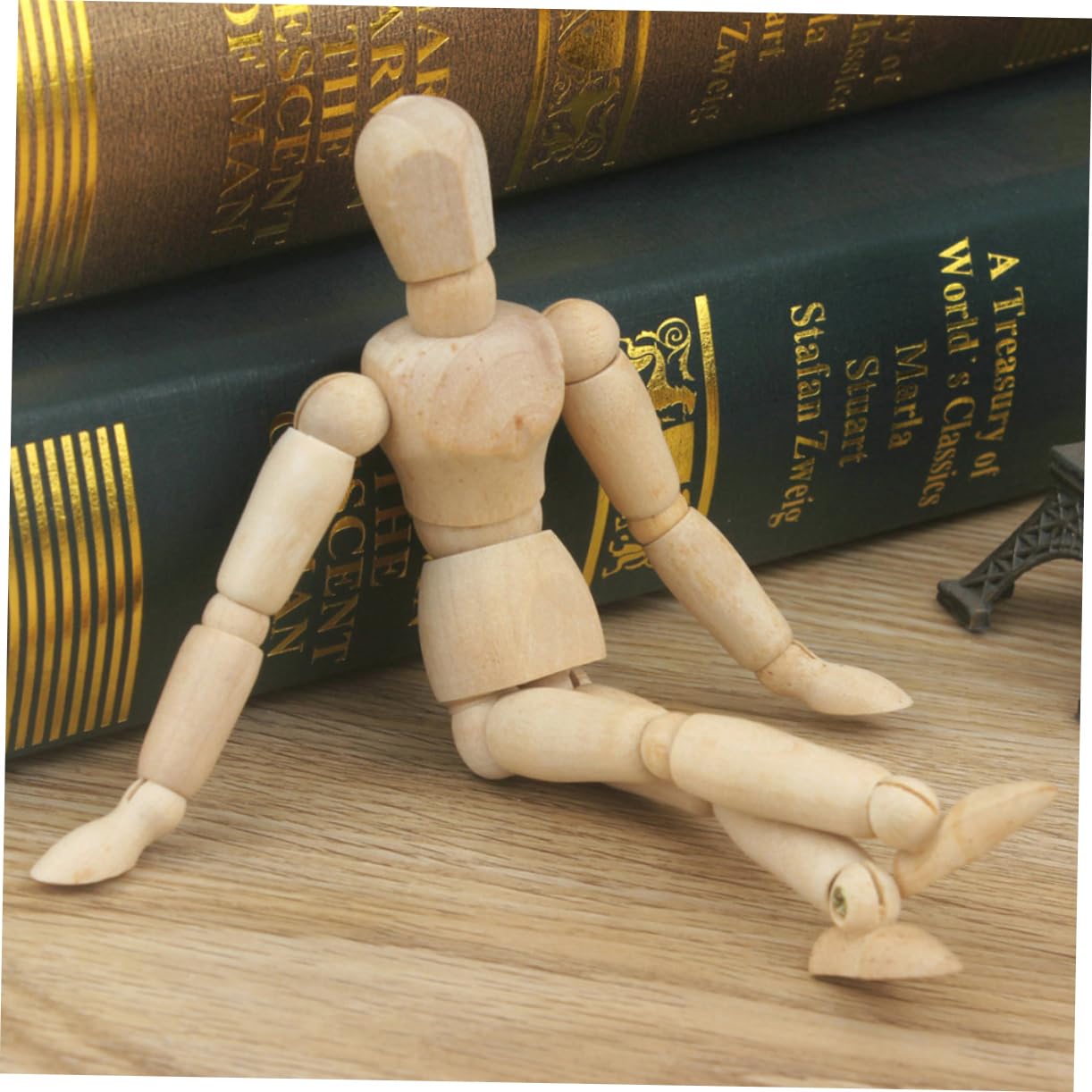 ULDIGI 2pcs Wooden Joint Dolls 14 Poseable Joints Maniquin for Artists Photography Props Animation Decorative Desktop Ornaments