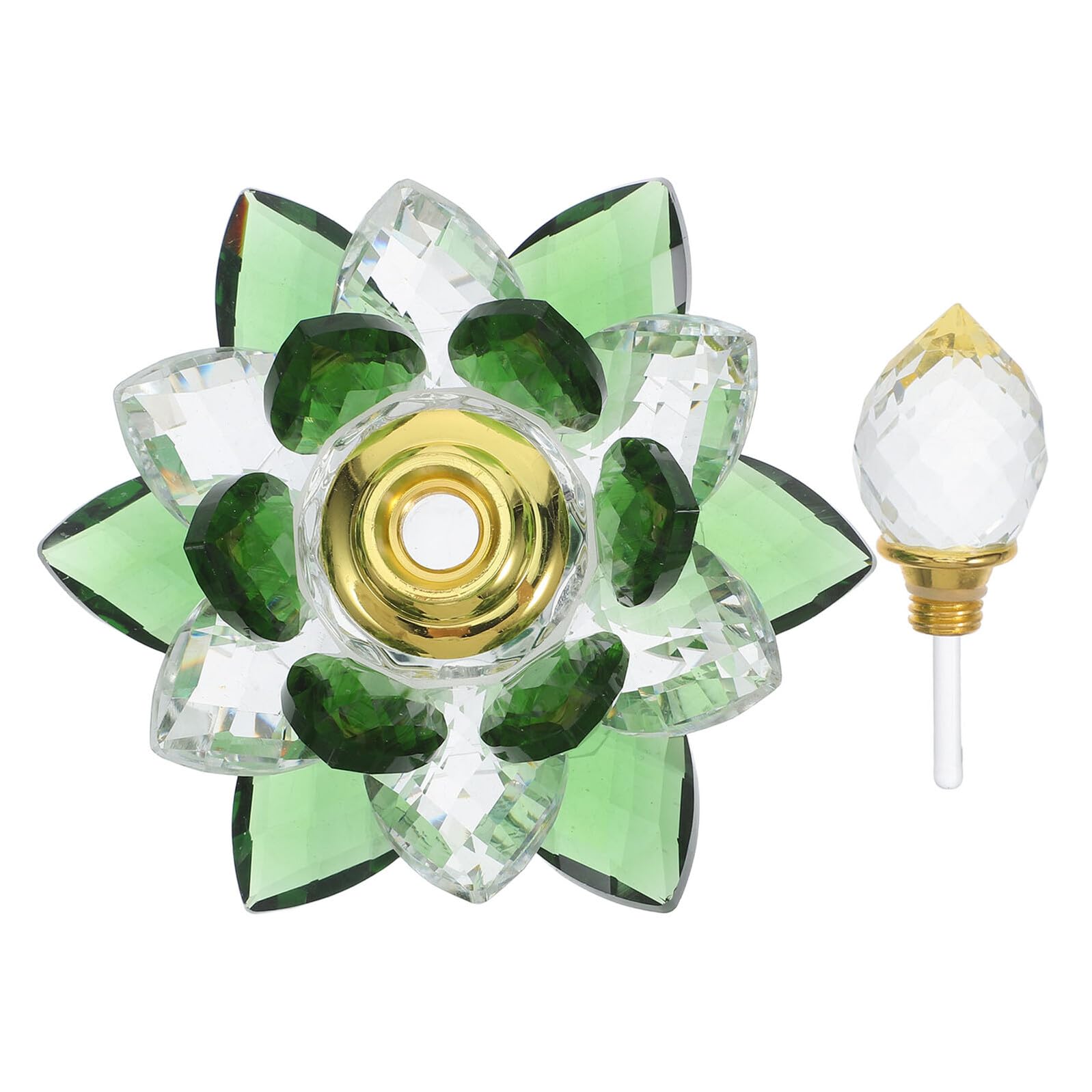 Bouteille de parfum en verre vert Healvian pour rangement d'huiles essentielles et décoration