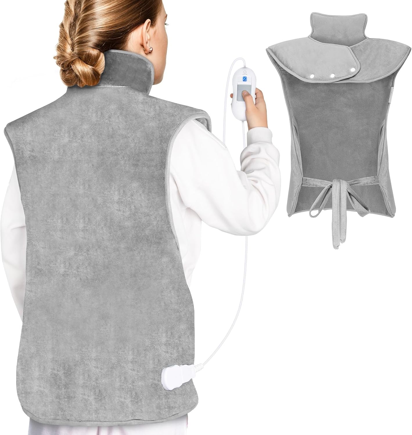 Electric Heating Pad for Back Pain Relief, Heating Pads for Back Neck