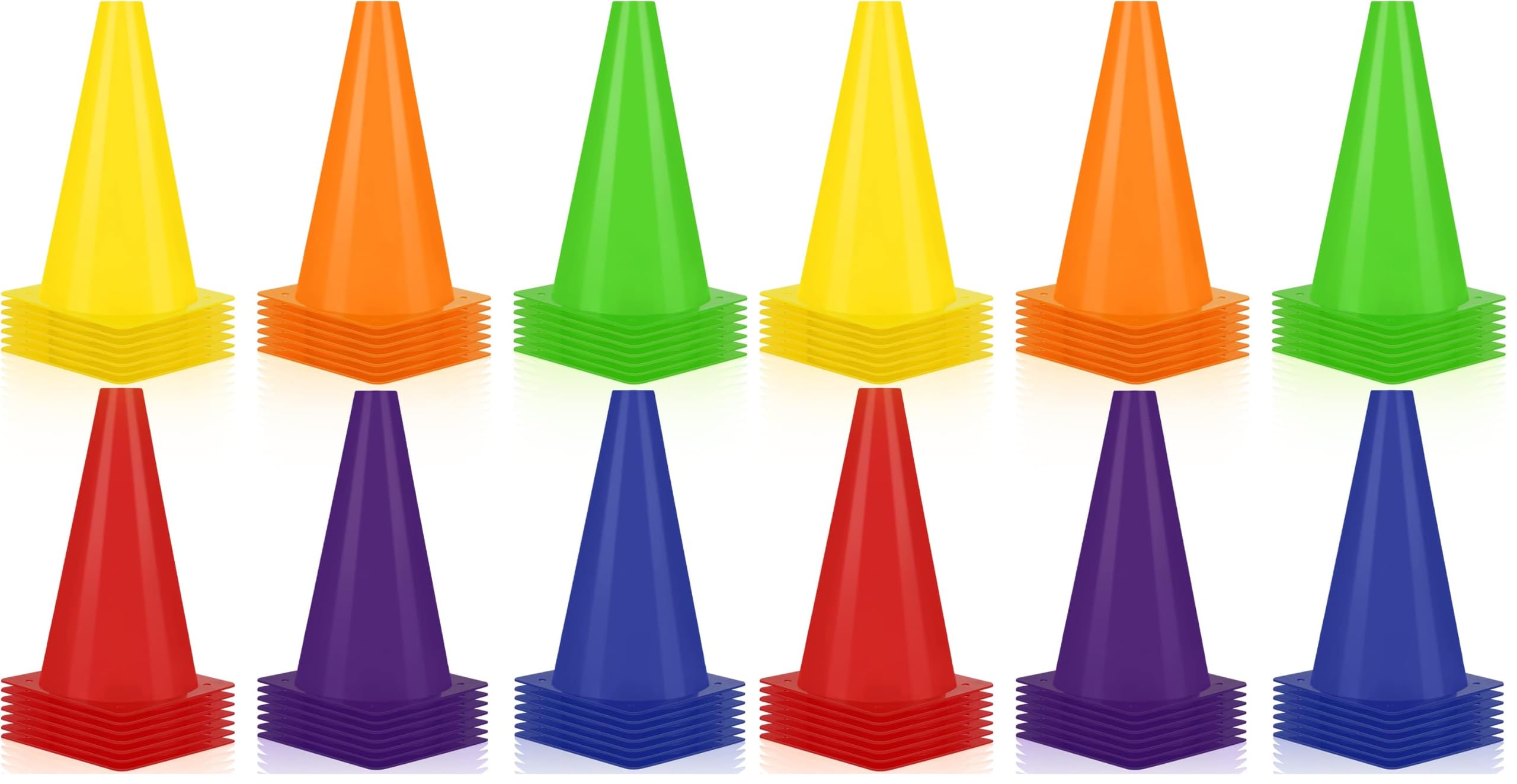Hoteam 30 Pcs Traffic Cones Plastic Sport Agility Train