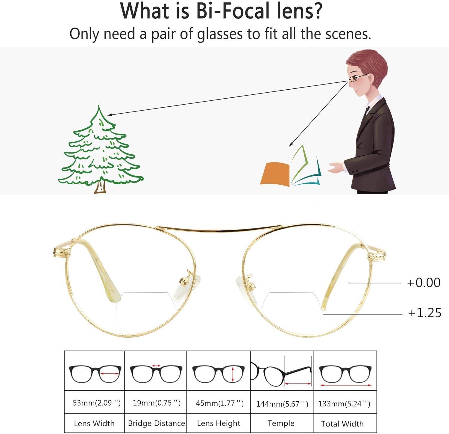 VisionGlobal Bifocal Blue Light Blocking Glasses for Women/Men, Classic Retro Oval Eyewear Reduce Fatigue