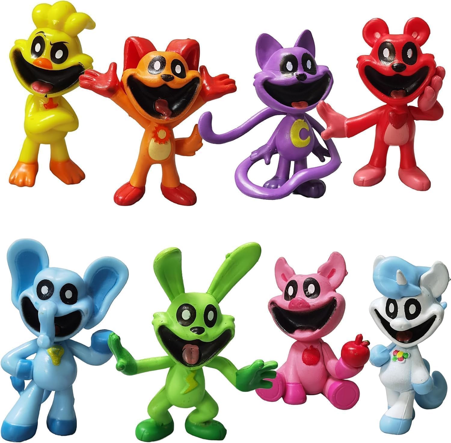 NILUTO Smiling Critters Figures, 8Pcs Smiling Critters Action Figure Toys for Fans Kids Boys Girls Thanksgiving Birthday Christmas