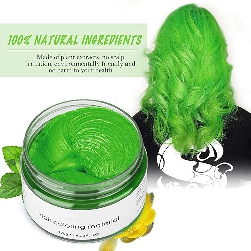 Miniatura 7 de Jakuva Tinte para teñir el cabello, crema para peinar el cabello, crema de peinado natural que se lava fácilmente, cera temporal para teñir el